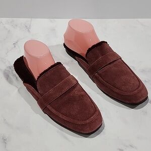 Lucky Brand Burgundy Suede Slippers
